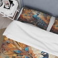 thumbnail image 4 of Designart "Peacock Abstract composition II" Animals Bedding Covert Set - Peacock Blue Children's Art Bed Set With 2 Shams, 4 of 6