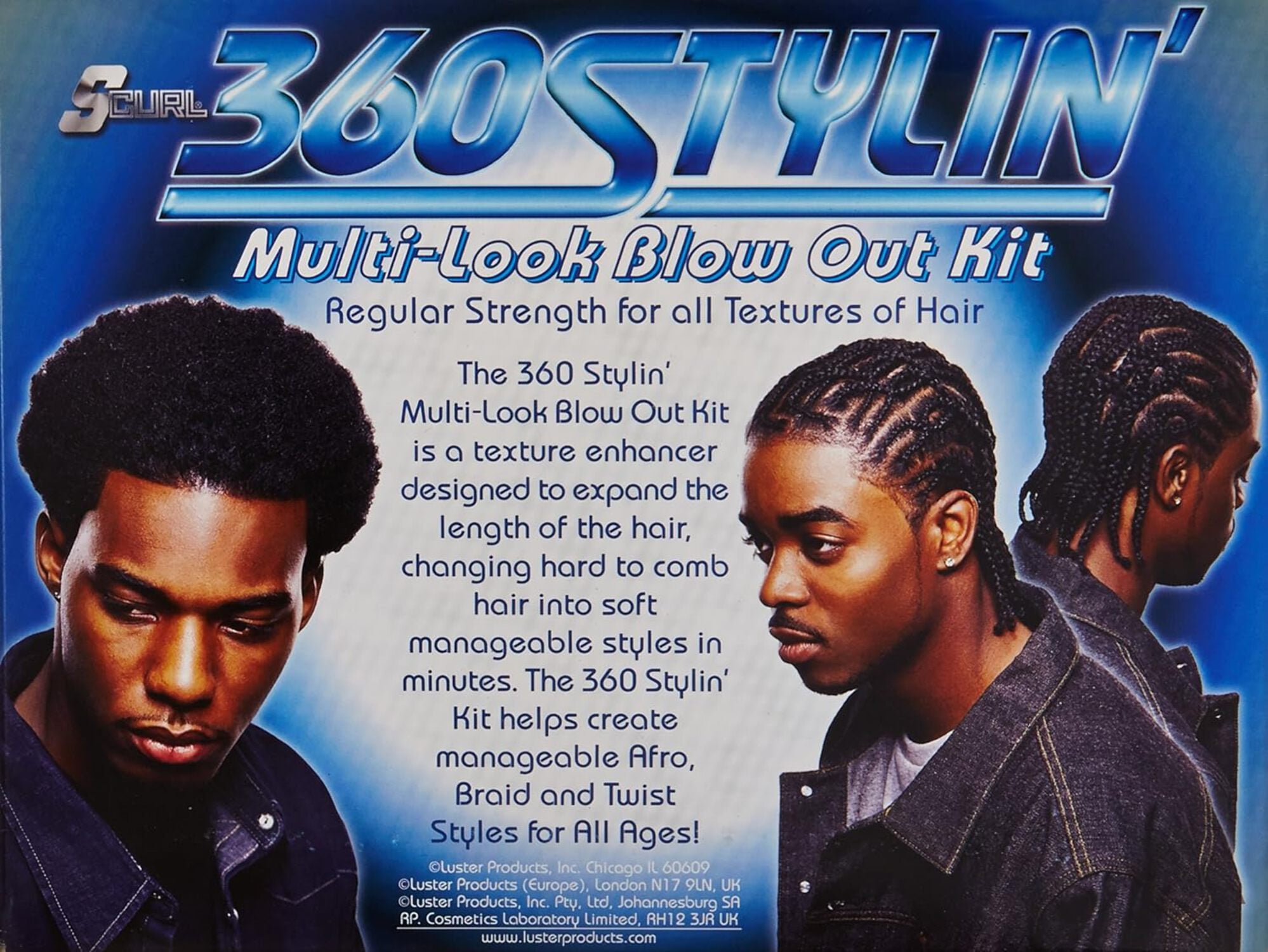 Luster Products S Curl S-Curl 360 Stylin' Multi-Look Blow Out Kit, 2 ea