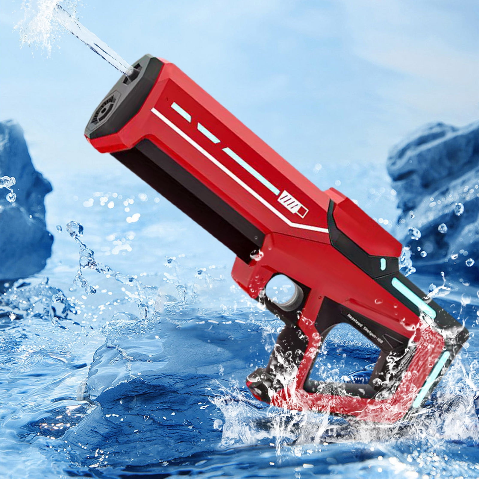 Electric Automatic Water Blaster with Continuous Firing Action - High Pressure Water Gun for Outdoor Summer Fun and Water Battle Games with Strong Spray for Exciting Play Sessions