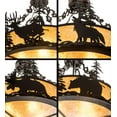 thumbnail image 7 of Meyda Tiffany 200864 Wildlife At Dusk 4 Light 24" Wide Semi-Flush Drum Ceiling Fixture -, 7 of 7