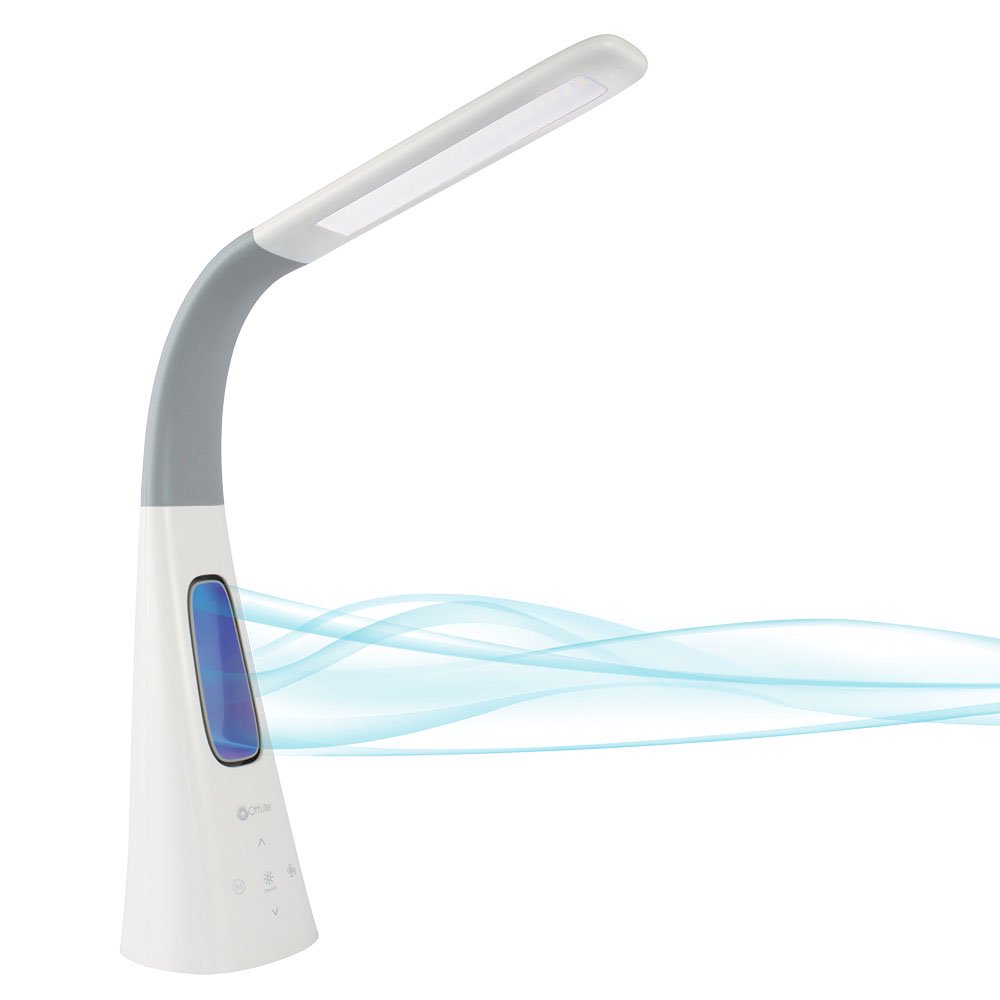 Ottlite Cool Breeze Fan Desk Lamp, White