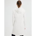 thumbnail image 2 of BALEAF Women's Fleece Sweatshirt Dress Thermal Long Winter Fall Tunic Dresses Outfits with Pocket Hooded Pullover Star White M, 2 of 7