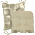 thumbnail image 3 of Klear Vu The Gripper Non-Slip Rocking Chair Cushion Thick, includes Seat Pad & Back Pillow with Ties for Indoor Living Room Rocker, 17x17 Inches, 2 Piece Set, Natural, 3 of 4