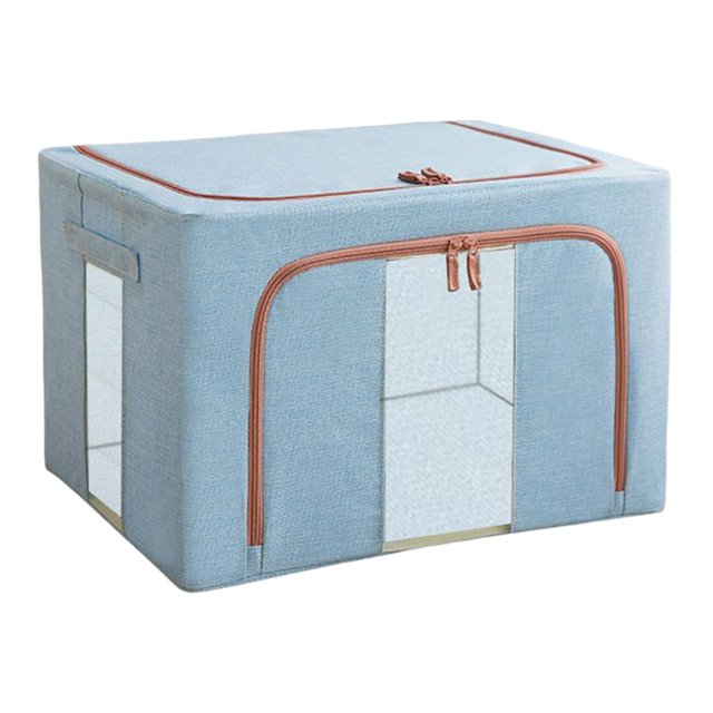 yuksok Clothes Storage Bag Organizer 66L Waterproof Reinforced Large Capacity Dustproof Blue