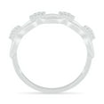 thumbnail image 3 of DGOLD Sterling Silver Round White Diamond Love Linked Fashion Ring for Women (1/10 cttw), 3 of 4