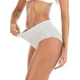thumbnail image 6 of FOCUSSEXY 4-Pack Women's Cotton Panties for Women Underwear 100% cotton Underwear for Women Hi-Waist Brief Cotton Stretch Thong Underwear Full Coverage Panty Body Shapewear, 6 of 7
