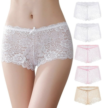 

Seamless Underwear For Women 5PC s Women Ladies Ultra Soft Seamless Bikini Assorted Boxer Brief Lace Panties Underwear