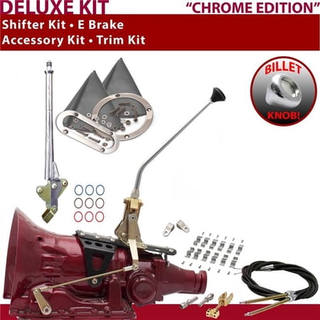 American Shifter 4L80E Shifter Kit Chrome 12 in. E Brake Cable Clamp Clevis Trim Kit for F0FA7
