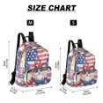 thumbnail image 3 of JIALIOU Mini Backpack Purse for Women Quilted Casual Daypack Small Travel Shoulder Bag, Gnomes with Usa Flag, 3 of 7