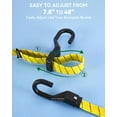 thumbnail image 3 of 6 Pcs 48 Inch Flat Adjustable Bungee Cords with Hooks, 3X Faster to Adjust The Length, Lucky Straps Black/Yellow Heavy Duty Bungee Straps for Cargo, Bike, Cart, Tent, Truck, Camping, Outdoor, etc, 3 of 3