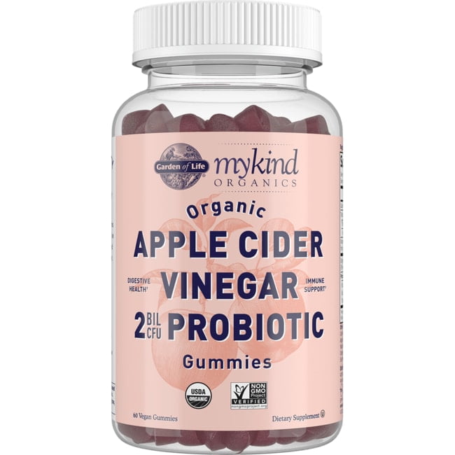 Garden of Life - mykind Organics Apple Cider Vinegar Probiotic 2 Billion CFU - 60 Gummies