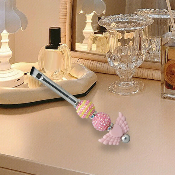 Brocha de Maquillaje Profesional Fernando Con Cuentas Tubo de Metal Brocha Cosmética DIY