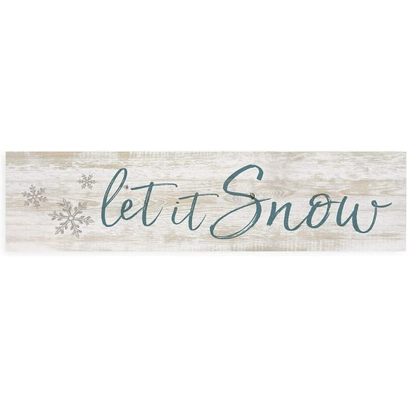 New Wood Sign 4x16 Inch Christmas Signs Let it Snow For Hanging Sign Home Farmhouse Decor Garden Yard Signs Wall Sign Plaque Farm House Gifts