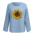 thumbnail image 2 of Aayomet Workout Tops Women's Long Sleeve Pullovers Cowl Neck Tunic Shirt Casual Sweatshirt Tops,Sky Blue M, 2 of 4