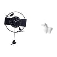 thumbnail image 1 of Reloj de pared minimalista de acrílico con forma de pájaro y escultura de figura de caballo de . Adorno decorativo para sala de estar, estudi, 1 of 8