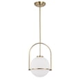 thumbnail image 5 of Moonrise 12 in. 1-Light Indoor Brass Finish Pendant with Light Kit, 5 of 5