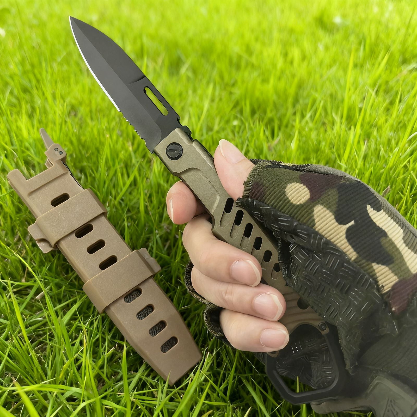 EDC Folding Knife, N690 Blade & T6 Aluminum Handle, 8.78'' Length for Outdoor & Daily Use