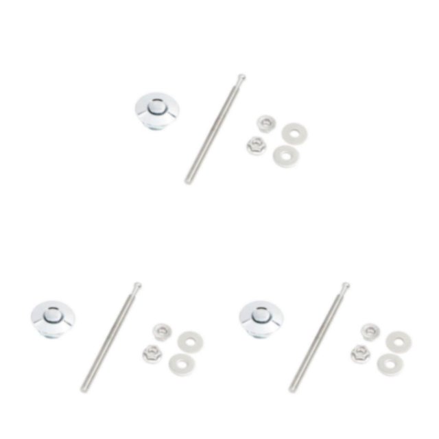 Ruiboury Lightweight Hood Lock For Car Modification Security Sleek Affordable Electroplated silver DP17-32 3Set