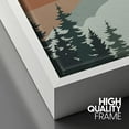 thumbnail image 4 of PixonSign Framed Canvas Print Wall Art Pastel Mountain Tree Forest Lake Nature Wilderness Illustrations Modern Art Decorative Boho Minimal Relax/Zen - 24"x36" White, 4 of 5