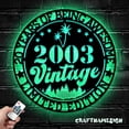 thumbnail image 5 of Craftnamesign Vintage 2003 Metal Wall Art LED Light, 2003 Metal Wall Art LED Light, Birthday Decor, 5 of 5