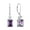 2-amethyst-Feb, variant on Princess/Emerald Brilliant Cut Birthstone October Pink Tourmaline Earrings for Women Dangle Earrings Sterling Silver Leverback Earrings Birthday Anniversary Jewelry Gift