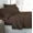 Chocolate, variant on Huba Homes Microfiber Ultra Soft 4 Piece Bed Sheet Set Kaycie Gray Basics Collection Twin Black
