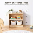 thumbnail image 4 of Rubber Wood Montessori Shelf and Toy Storage, 23.6" L, Compact Toddler Bookshelf for Small Space, Solid Wood Storage Cabinet Shelves for Classroom, Kindergarten, Kids Room, Playroom., 4 of 15