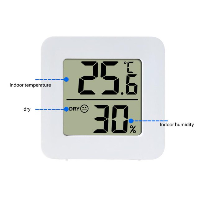 Mini LCD Termómetro digital Higrómetro Medidor de temperatura y humedad (1pc) Likrtyny Para estrenar
