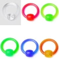 thumbnail image 6 of Acrylic Captive Rings - 6 Colors - 4 Sizes - Sold as Pairs, 6 of 6