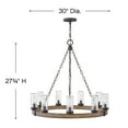 thumbnail image 6 of 9 Light Large Outdoor Low Voltage Hanging Lantern in Rustic Style 30 inches Wide By 27.75 inches High-Sequoia Finish-Led Lamping Type-E26 Medium, 6 of 8