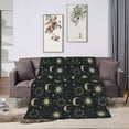 thumbnail image 6 of DouZhe Ultra-Soft Micro Fleece Lightweight Flannel Bed Blanket, Cartoon Sun Star Moon Blue Print Cozy Warm Throw Blankets, 60"x50", 6 of 7