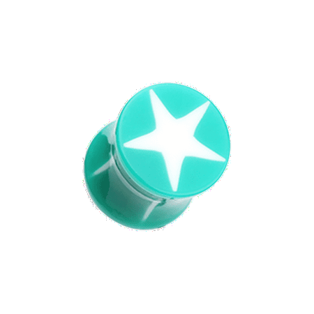 

Star Acrylic Double Flared Ear Gauge Plug
