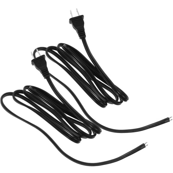 RENACLIPY 2-Prong Replacement Power Cord 1.5 Meter Black PVC Electric Blanket Cord for Home and Equipment Use