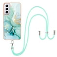thumbnail image 2 of SaniMore for Samsung Galaxy S23 Plus 2023 Case with Detachable Crossbody Lanyard Shockproof TPU Backplane Marble Pattern Luxury Fashion Anti-drop Slim Lightweight Cover For Galaxy S23 Plus, Green, 2 of 4