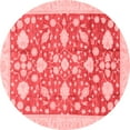 thumbnail image 1 of Ahgly Company Indoor Round Oriental Red Traditional Area Rugs, 4' Round, 1 of 4