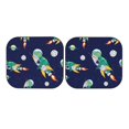 thumbnail image 7 of Bingfone Astronaut Dinosaur And Space Print 2-Piece Sun Shade Front Windshield - Foldable Car Front Window Sunshades For Most Sedans Suv Truck - Large, 7 of 7
