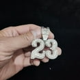 thumbnail image 6 of Men Women Hip Hop Number 23 Pendant Necklace Crystal Cuban Chain HipHop Iced Out Bling Necklaces Fashion Charm Jewelry, 6 of 9