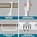 thumbnail image 4 of Wonder Hanger Max 20-Pack Space Saving Hangers, Reinforced Hooks Swivels 360°, Cascading Hanger, College Dorms & Storage Closet Organizer, Fully Assembled – White, 4 of 6