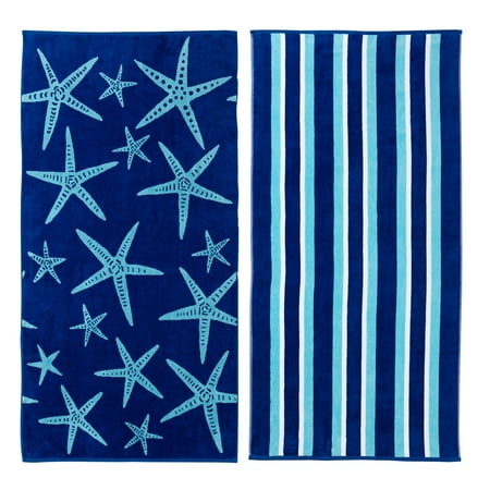 2 Pack Jacquard Beach Towels