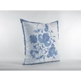 thumbnail image 3 of 26â€ Blue White Wildflower Indoor Outdoor Throw Pillow, 3 of 4