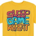 thumbnail image 3 of Instant Message - Sleep, Game, Repeat - Toddler & Youth Short Sleeve Graphic T-Shirt, 3 of 6