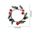 thumbnail image 2 of Decoraciones de Árbol de Navidad Corona de Navidad Decoración de Puerta Y Ventana de Cono Anillo de Corona de Fruta Roja de Pvc Colgante Decoración de Árbol de Navidad Giranda Decoraciones de Navidad, 2 of 7