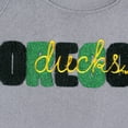 thumbnail image 4 of Women's Pressbox Gray Oregon Ducks Pinehurst Chenille Raglan Pullover Sweatshirt, 4 of 4