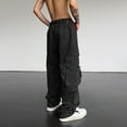 thumbnail image 7 of Mens Stretch Jeans Slim Fit 38X34 Male Fitness Running Trousers Drawstring Loose Waist Solid Color Pocket Loose Sweatpants Black Sweatpants Men Baggy Wide Leg, 7 of 7