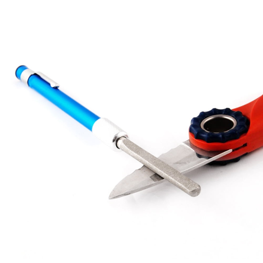 SANWOOD Knife Sharpener Multifunctional Knife Sharpener Pen Shape Pocket Size Diamond Chisel