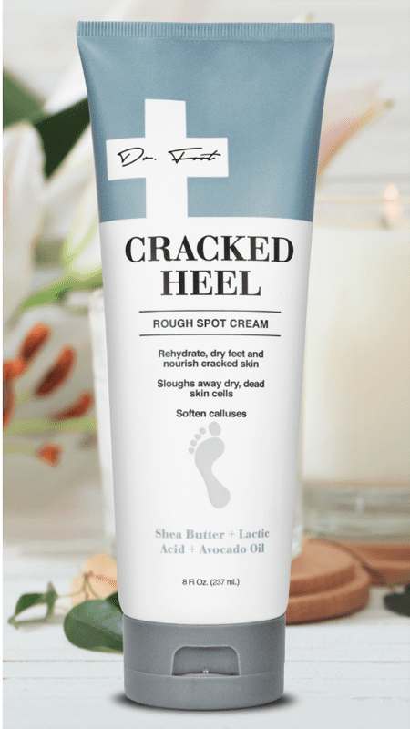 Dr. Foot Cracked Heel Cream. Rough Spot Cream for Cracked Heels, Rough Spots, and Dry Feet. 8 fl oz