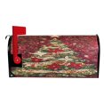 thumbnail image 3 of Ryvnso Mailbox Cover Poinsettia Flower Christmas Tree Magnetic Mailbox Wrap Standard Size 21x18 Inch, 3 of 8