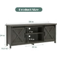 GAZHOME Modern Farmhouse TV Stand with Sliding Barn Doors, Media