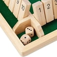 thumbnail image 5 of Träbrädspelet, 4-spelare Shut The Box Tärningsspel Trä Matematik Traditionellt Pubbräde Tärningsspel Resa 4 Spelare Fantastiska Familjespel, 5 of 5