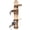 Beige, variant on Gymax Door Hanging Cat Climber w/Plush Bed Scratching Post Carpeted Jumping Platforms Grey